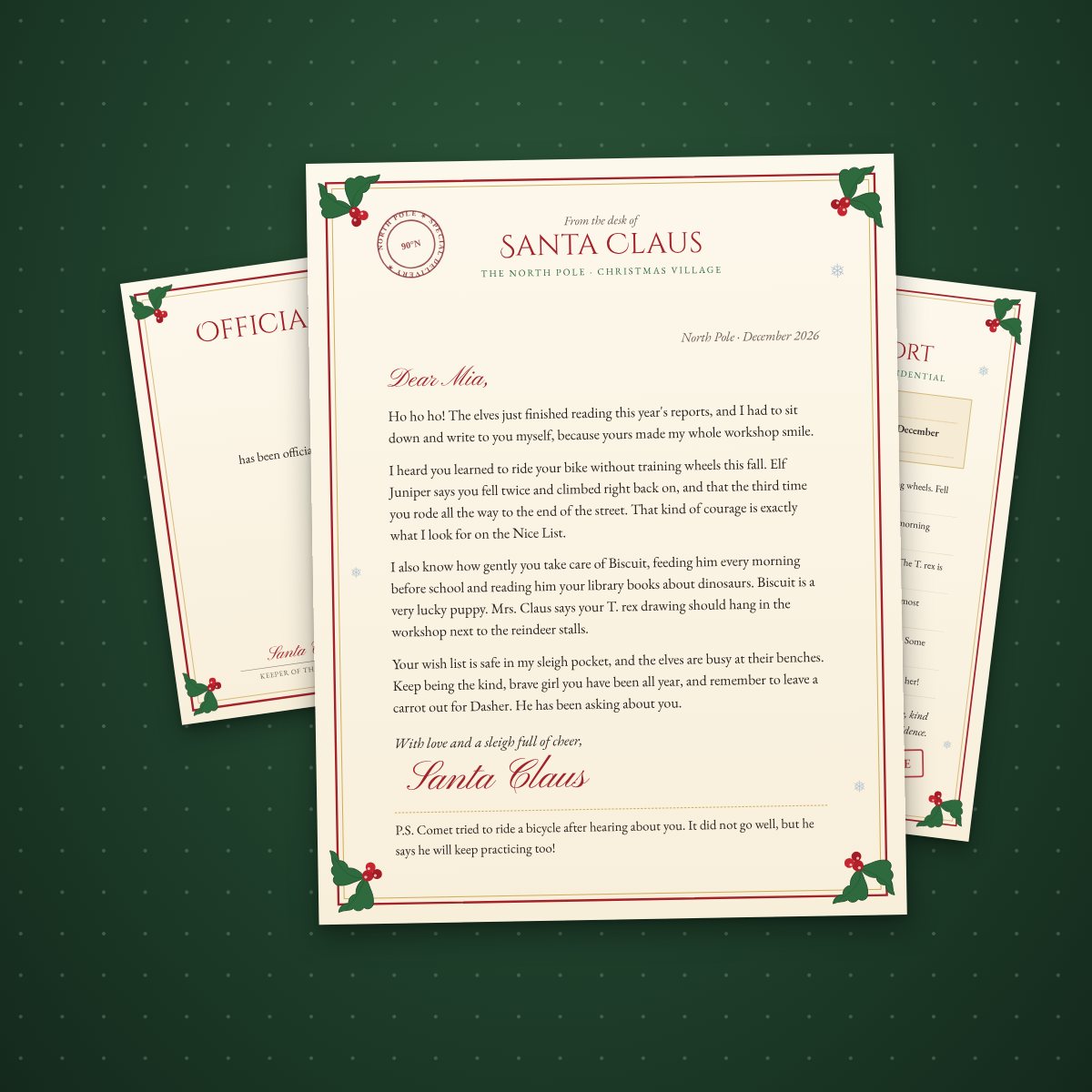 Letter from Santa set